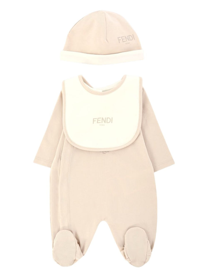 Tutina beige per neonato BUK141ST8 F19J5 Fendi Kids 