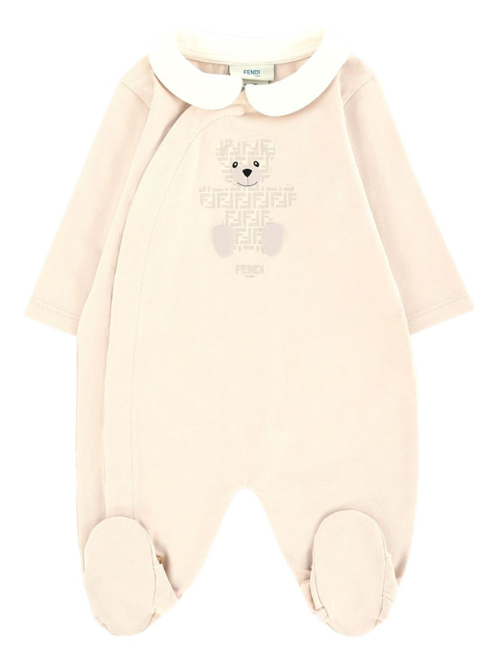Tutina beige per neonato BUK141ST8 F19J5 Fendi Kids 