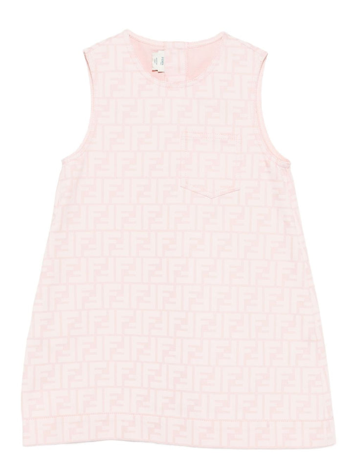 Abito rosa chiaro per bambina JFB807AUKT F0ZKY Fendi Kids 