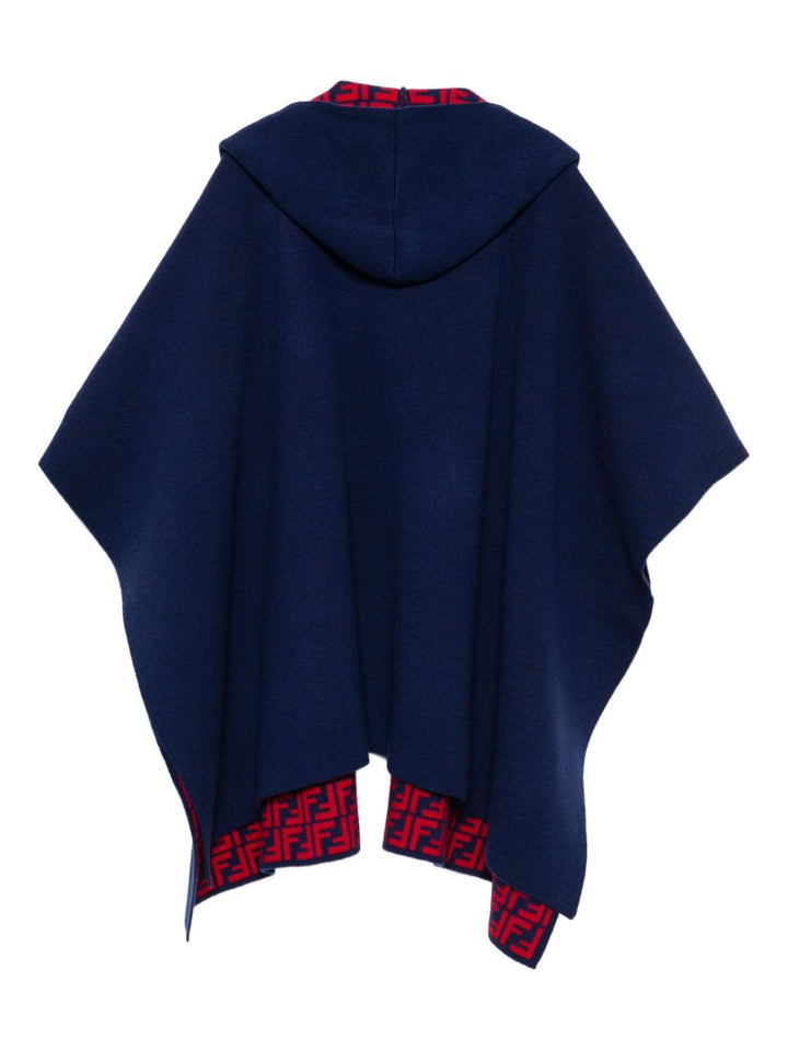 Mantella blu scuro per bambina JFQ057AO29 F08B9 Fendi Kids 