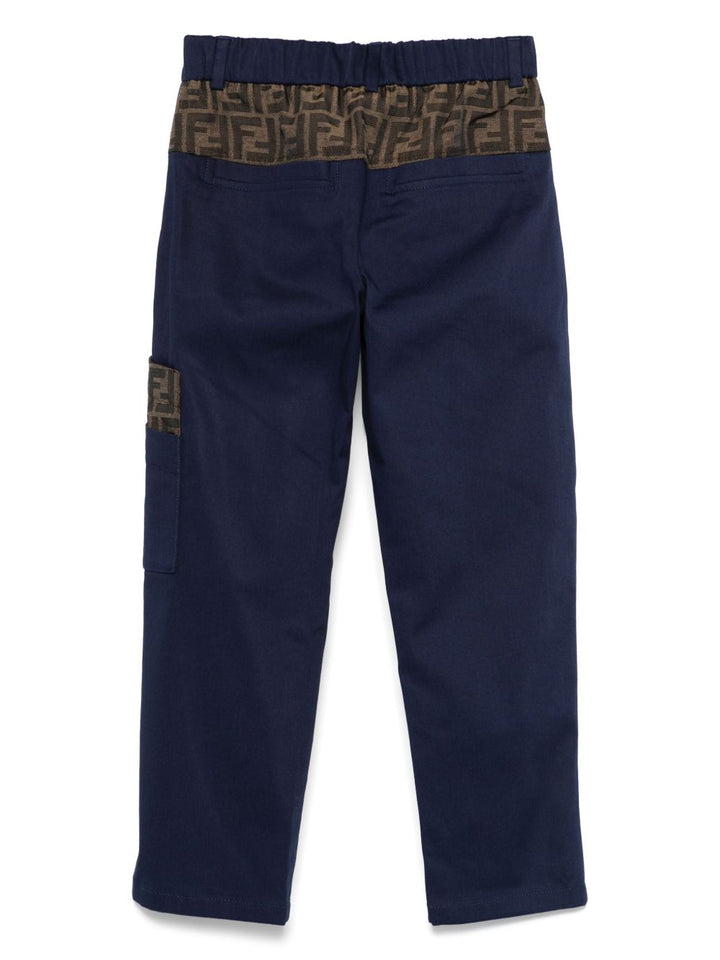 Pantalone blu navy per bambino JMF545AS5Y F1I11 Fendi Kids 