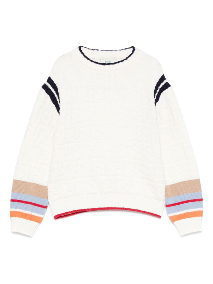 Maglione bianco per bambino JMG131AUKN F0TU9 Fendi Kids 
