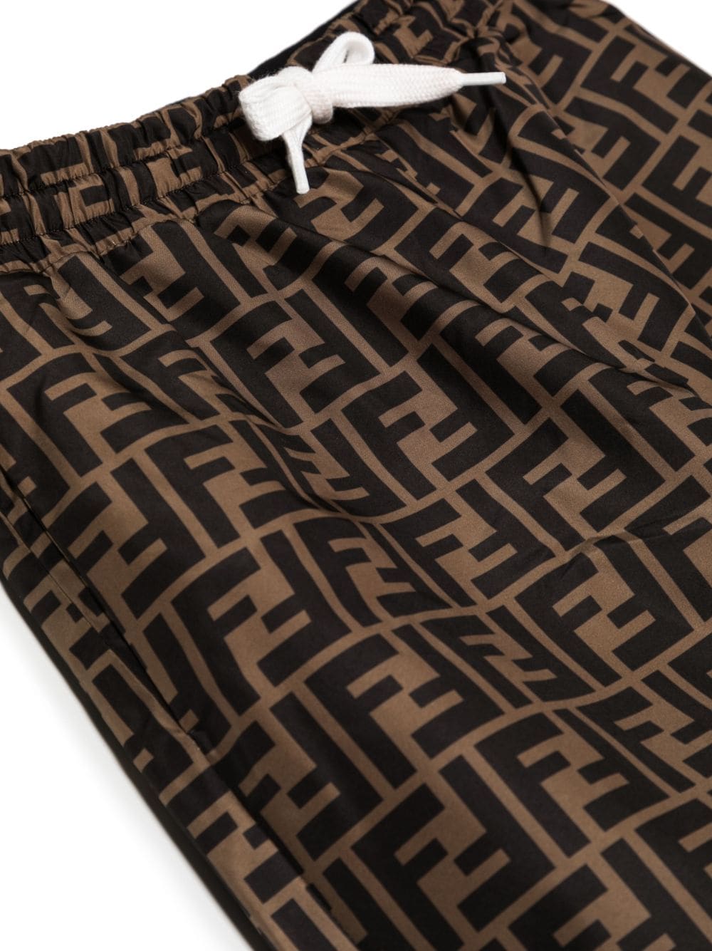 Pantalone jogger marrone per bambino con logo JUF065AJ2U F11FU Fendi Kids 