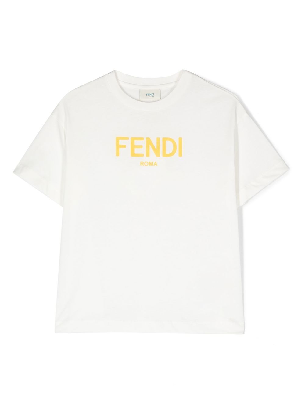 T-shirt bianco con logo JUI1377AJ F0TU9 Fendi Kids 