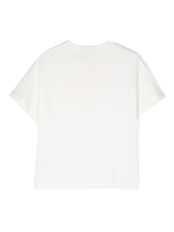 T-shirt bianco con logo JUI1377AJ F0TU9 Fendi Kids 
