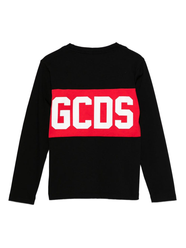 T-shirt nero per bambino B2JU2214JF1 99 Gcds Kids 