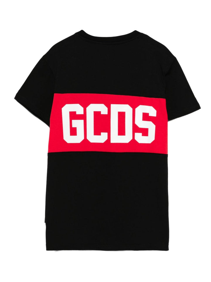 T-shirt nero per bambino B2JU2329JF1 99 Gcds Kids 