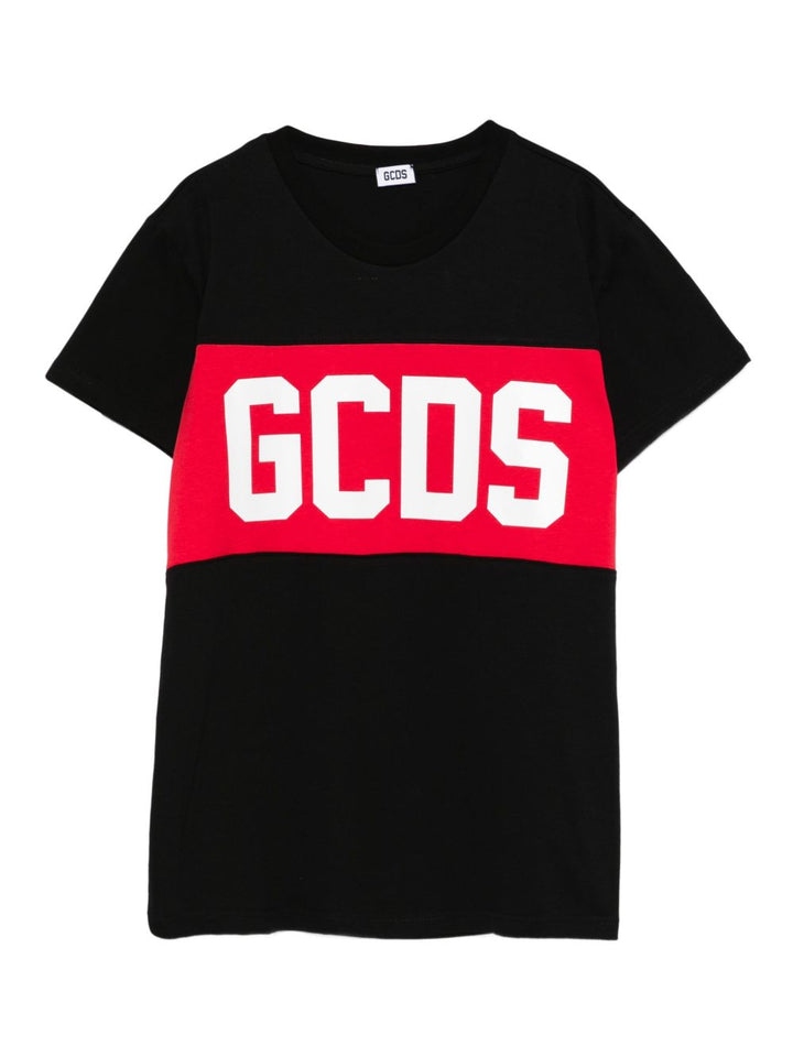 T-shirt nero per bambino B2JU2329JF1 99 Gcds Kids 