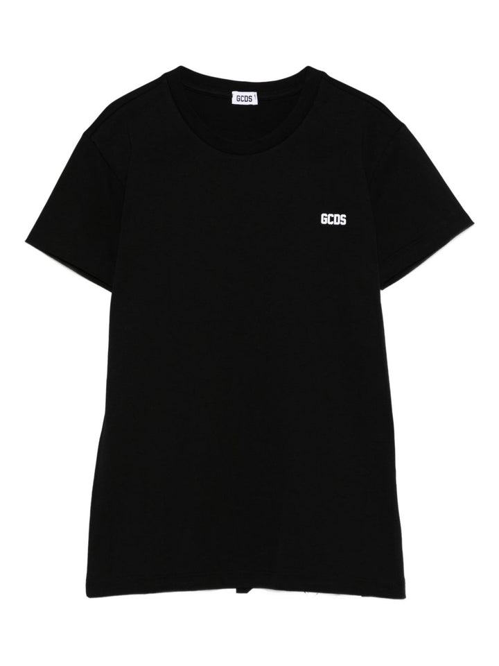 T-shirt nera per bambino B2JU2332BA3 99 Gcds Kids 