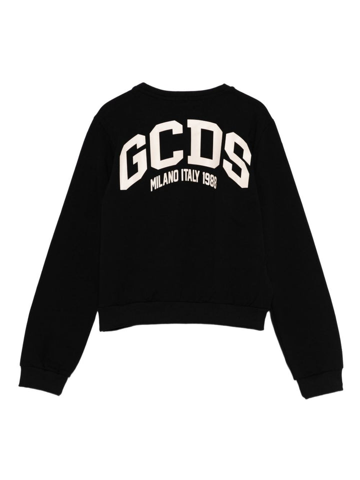 Felpa nera per bambina B2JW1531BA5 99 Gcds Kids 