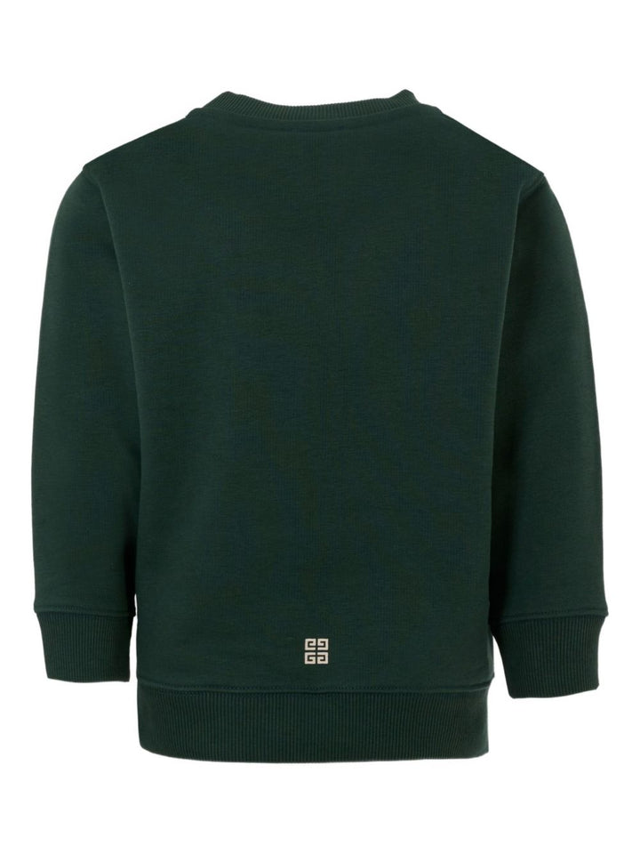 Felpa verde scuro per bambino H30937 672 Givenchy Kids 