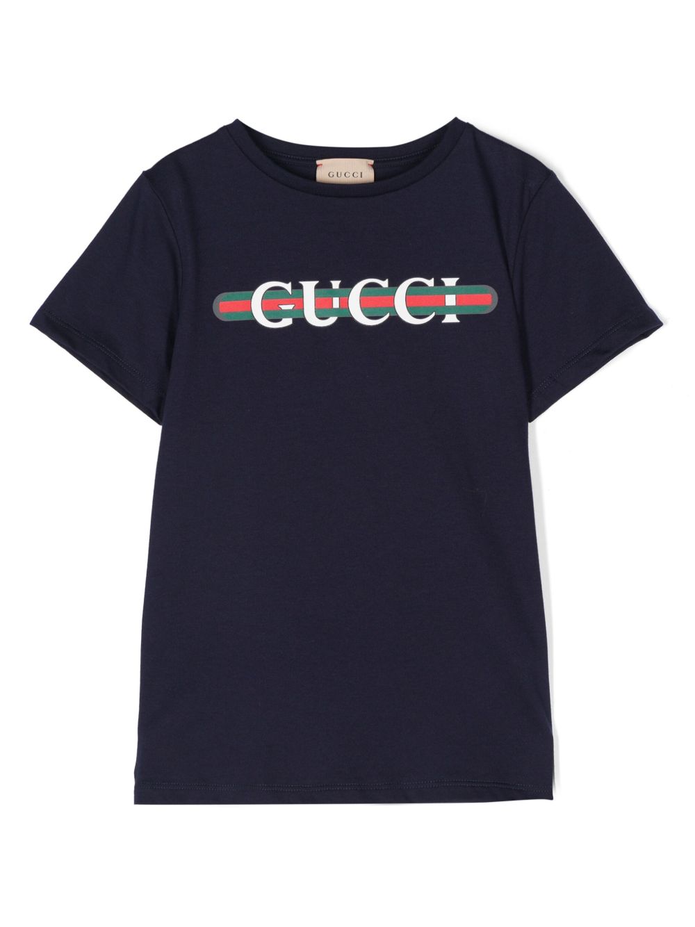 T-shirt blu navy per bambino 561651XJGPI 4392 Gucci Kids 