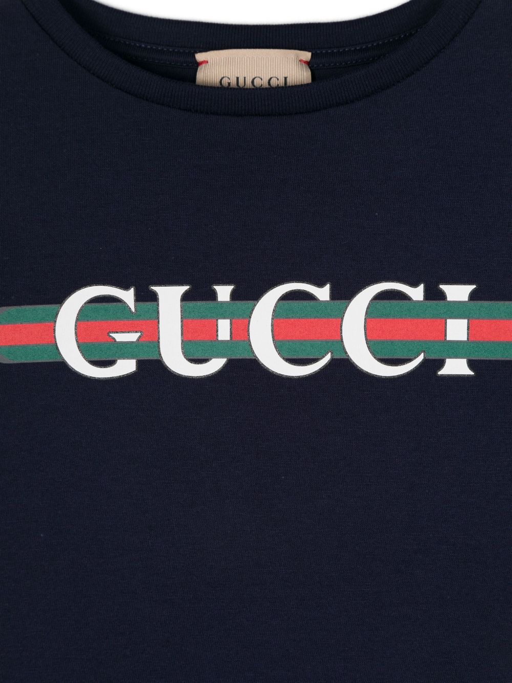 T-shirt blu navy per bambino 561651XJGPI 4392 Gucci Kids 