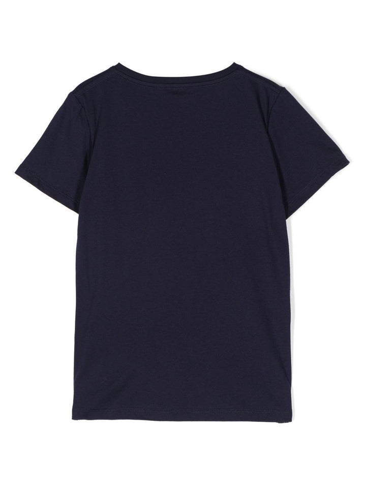 T-shirt blu navy per bambino 561651XJGPI 4392 Gucci Kids 