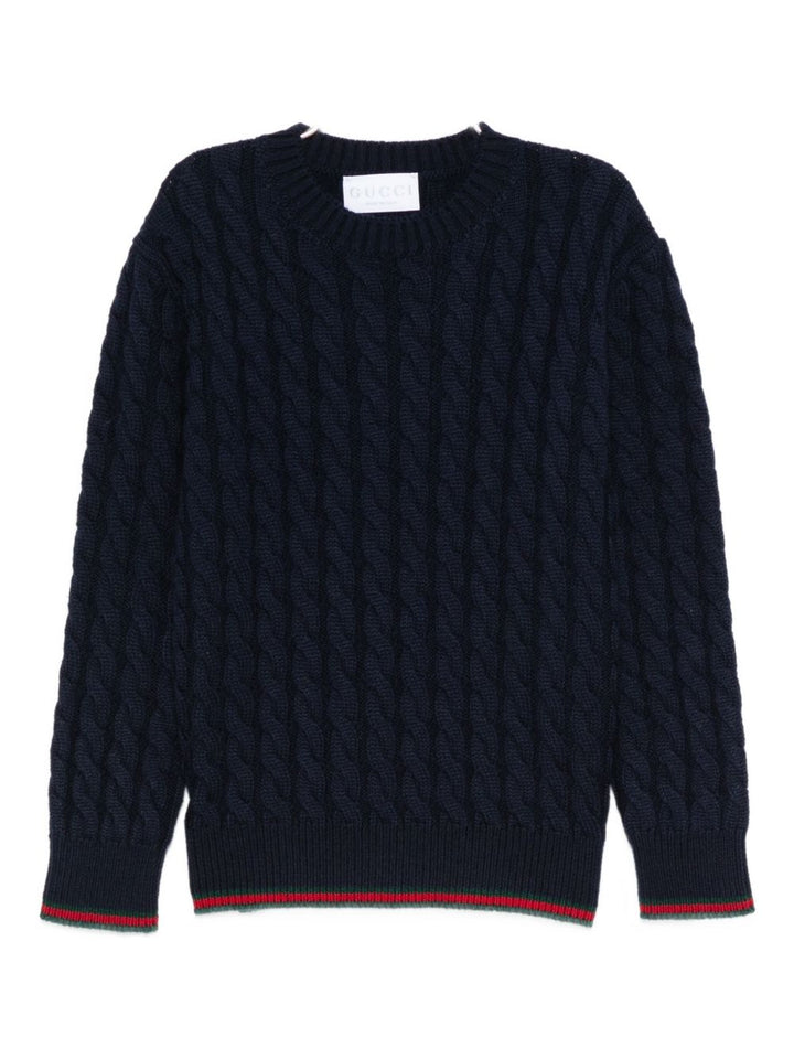 Maglione blu mare per bambino 823229XKEWQ 4180 Gucci Kids 