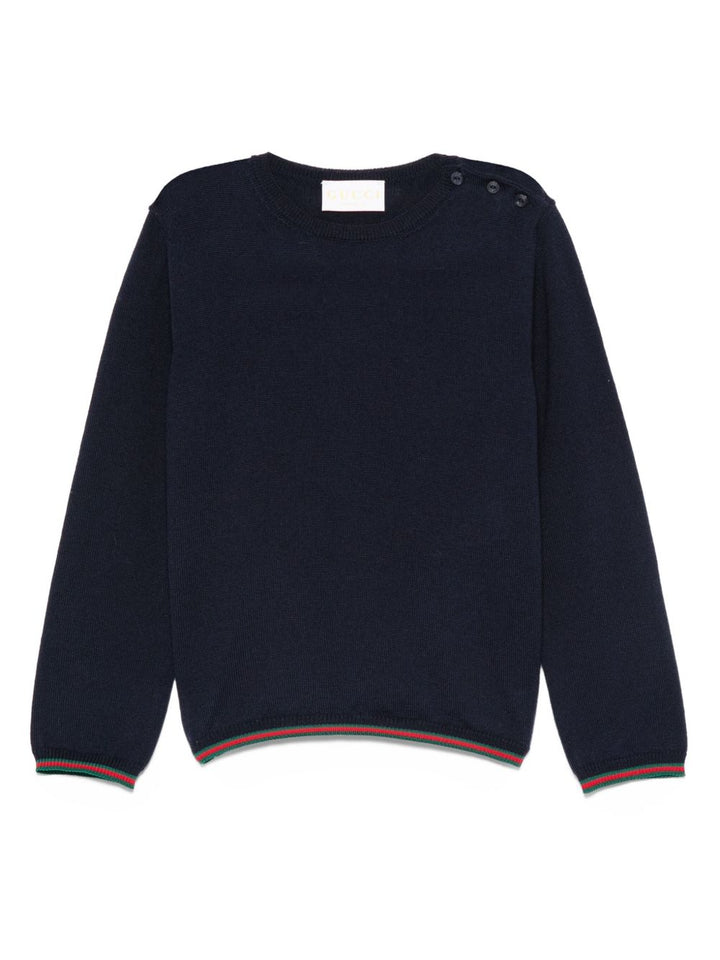 Maglione blu scuro per neonato 825861XKEXN 4180 Gucci Kids 