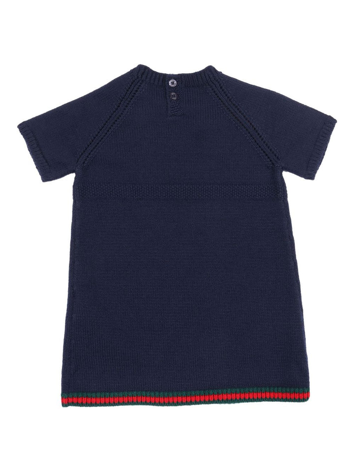 Abito blu navy per neoanta 828457XKE0C 4180 Gucci Kids 