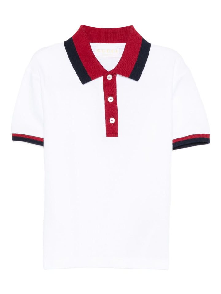 Polo bianco per bambino 832309XJHAN 9250 Gucci Kids 