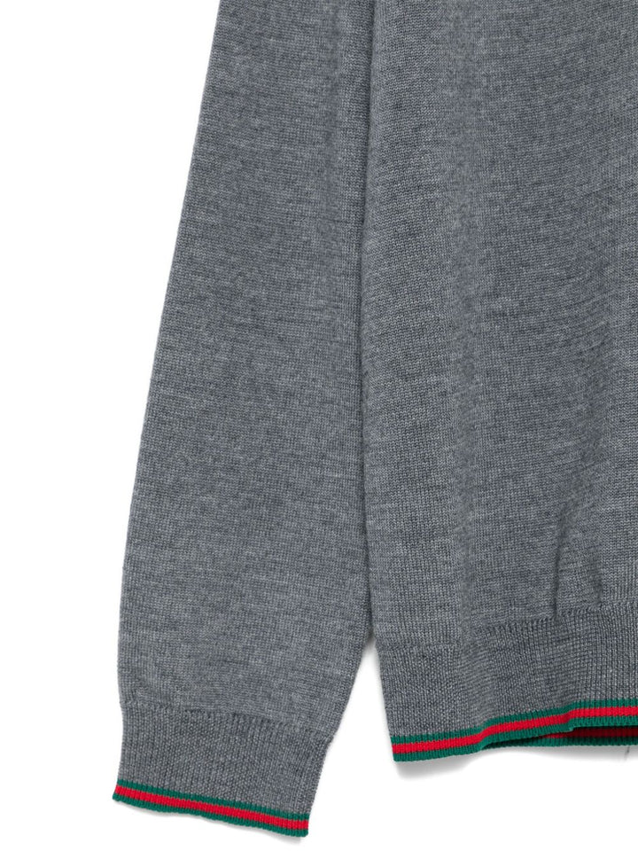 Cardigan grigio per bambino 832635XKEXU 1127 Gucci Kids 