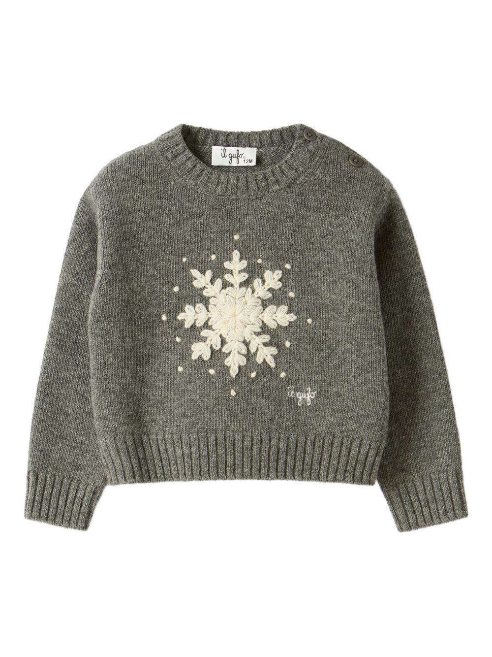 Maglione grigio per bambina A25GMA0006EM220 085 Il Gufo 