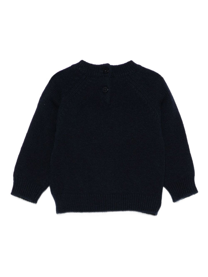 Maglione blu navy per neonato A25GMA0008EM220 4939 Il Gufo 