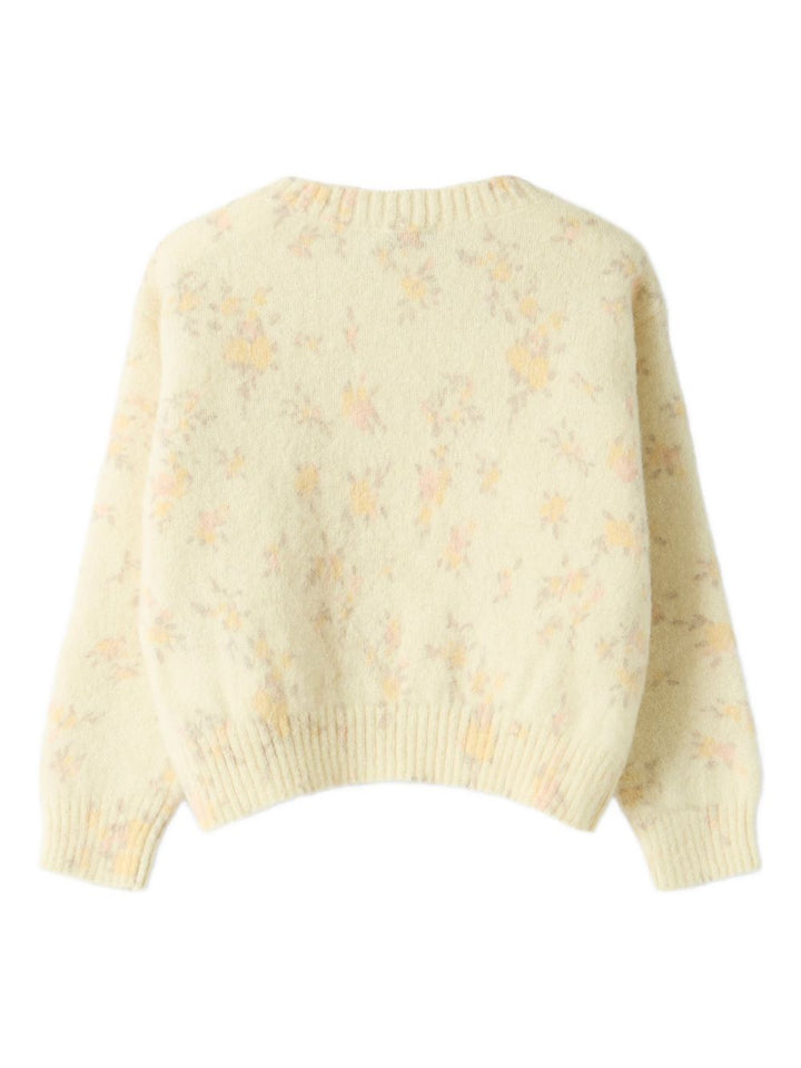 Maglione giallo floreale per bambina A25GMA0009EM912 100 Il Gufo 