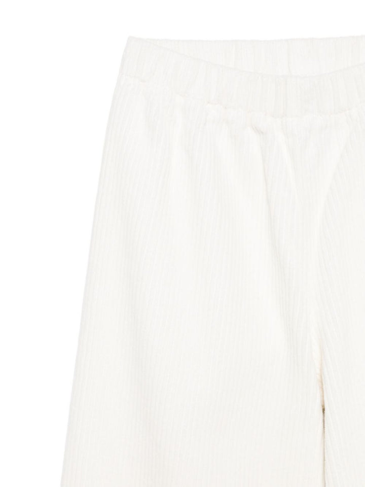 Pantalone bianco per bambina A25GPL0004V6012 100 Il Gufo 