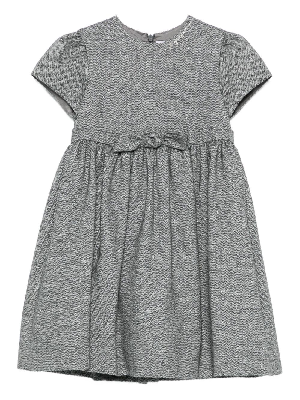 Abito grigio per bambina A25GVM0002W0065K 090 Il Gufo 