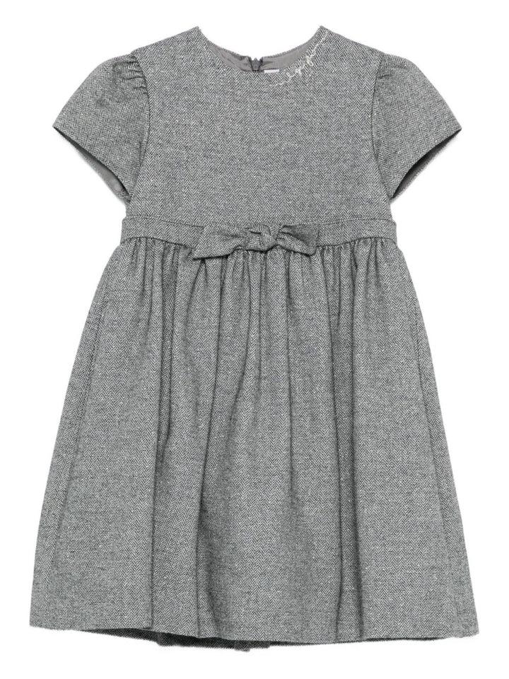Abito grigio per bambina A25GVM0002W0065K 090 Il Gufo 