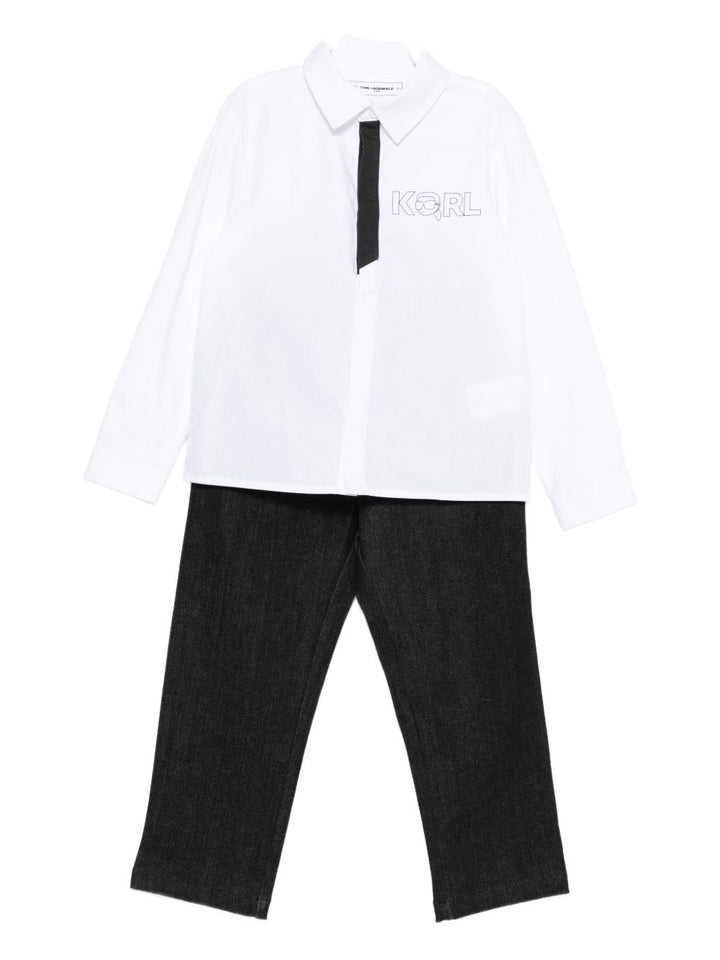 Completo bianco/nero per bambino Z30660K N50 Karl Lagerfeld Kids 