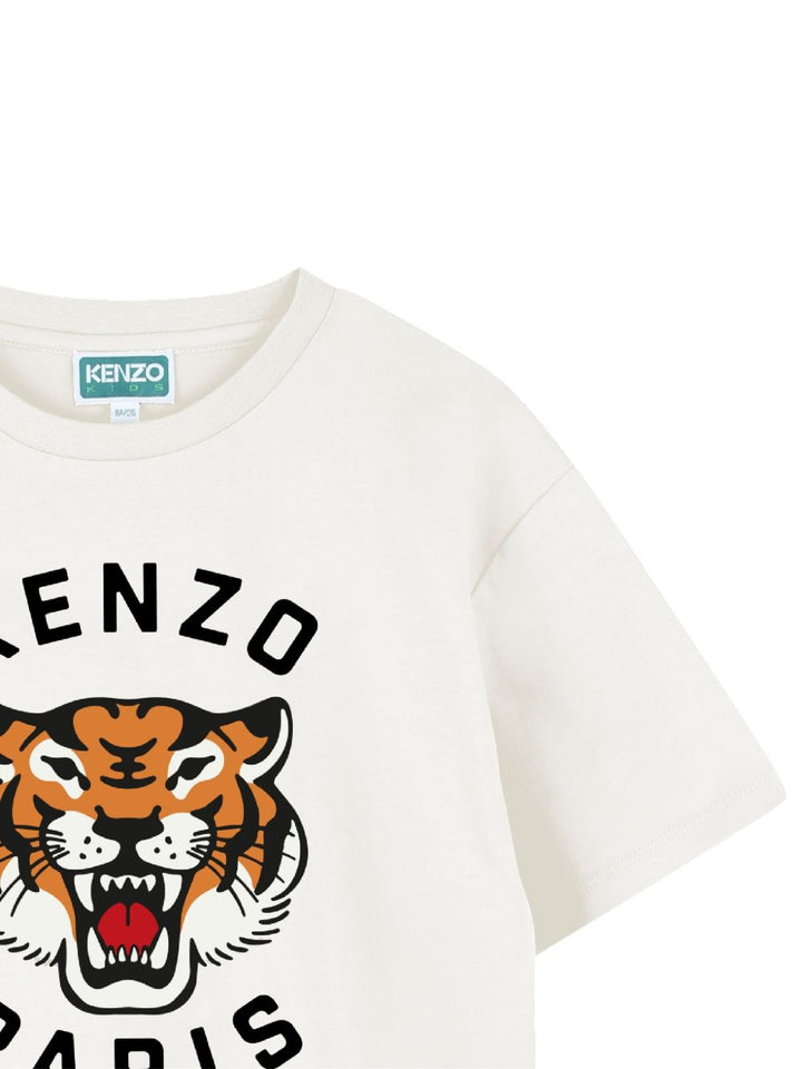 T-shirt bianco per bambino K61505 117 Kenzo Kids 