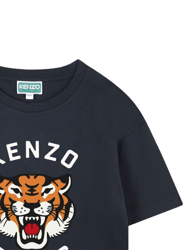 T-shirt blu navy per bambino K61505 845 Kenzo Kids 