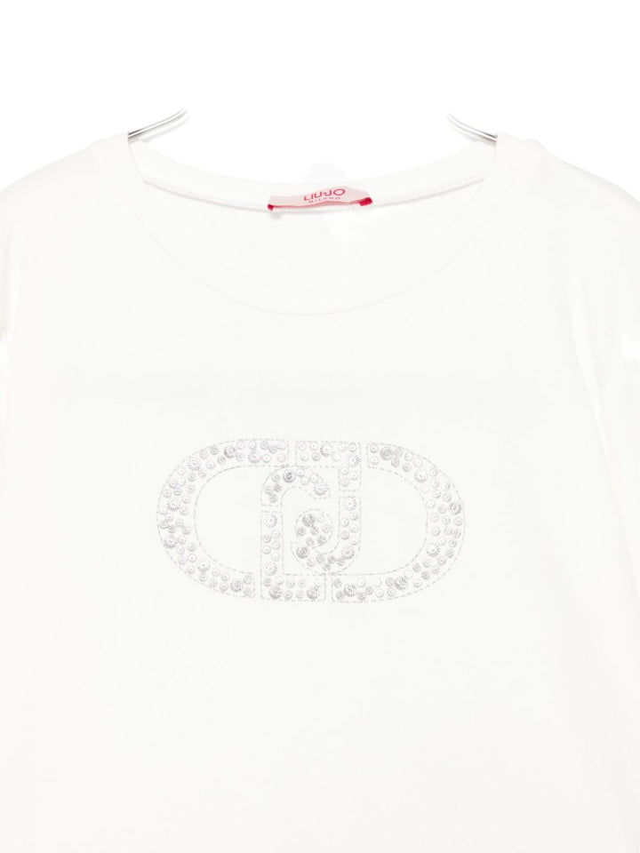 T-shirt bianco per bambina GF5008J0088 B3951 Liu Jo 