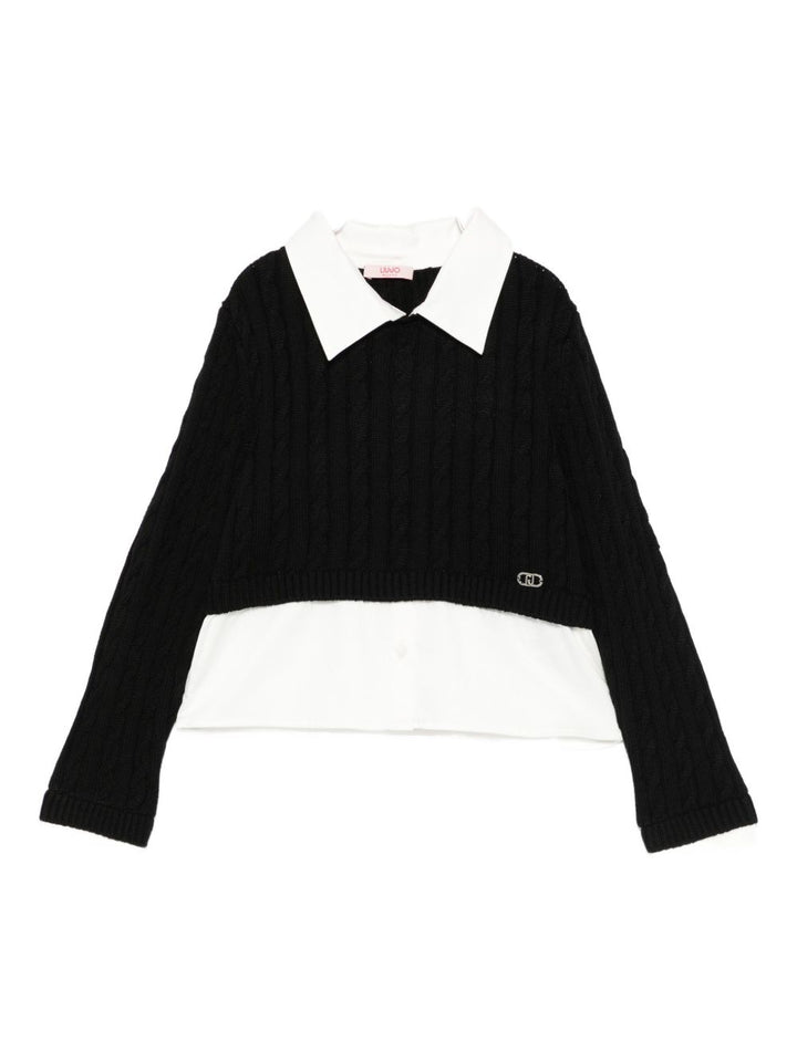 Maglione nero per bambina GF5061MA51I C3421 Liu Jo 