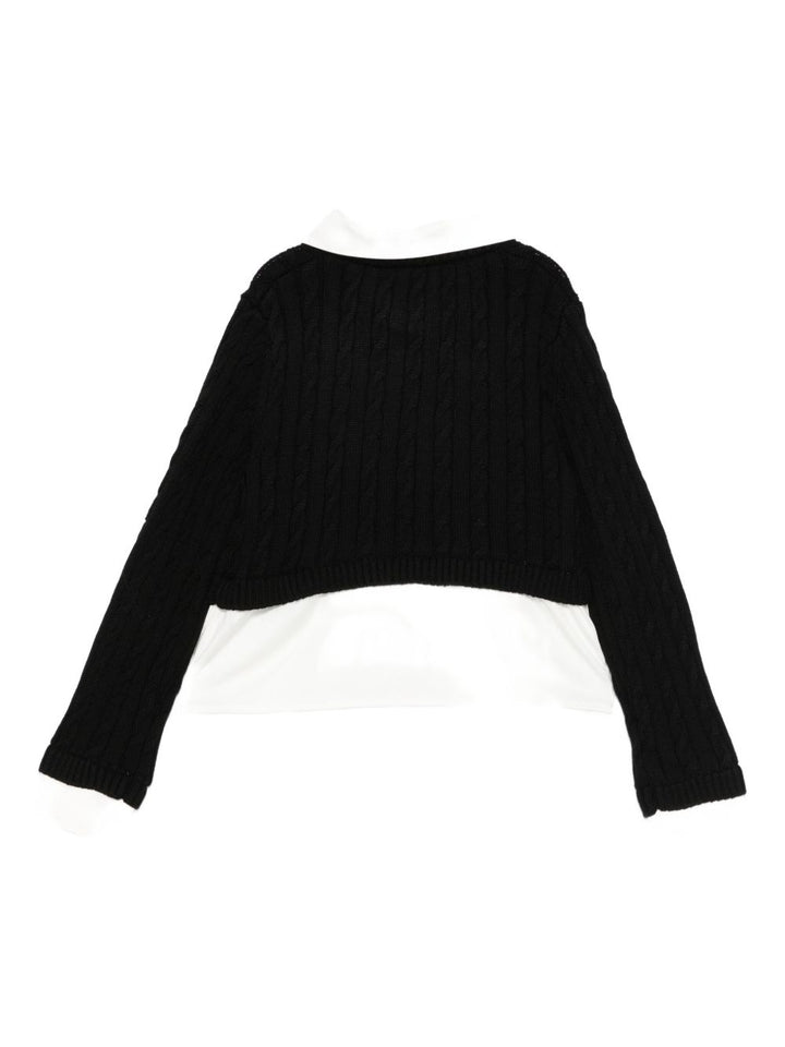 Maglione nero per bambina GF5061MA51I C3421 Liu Jo 