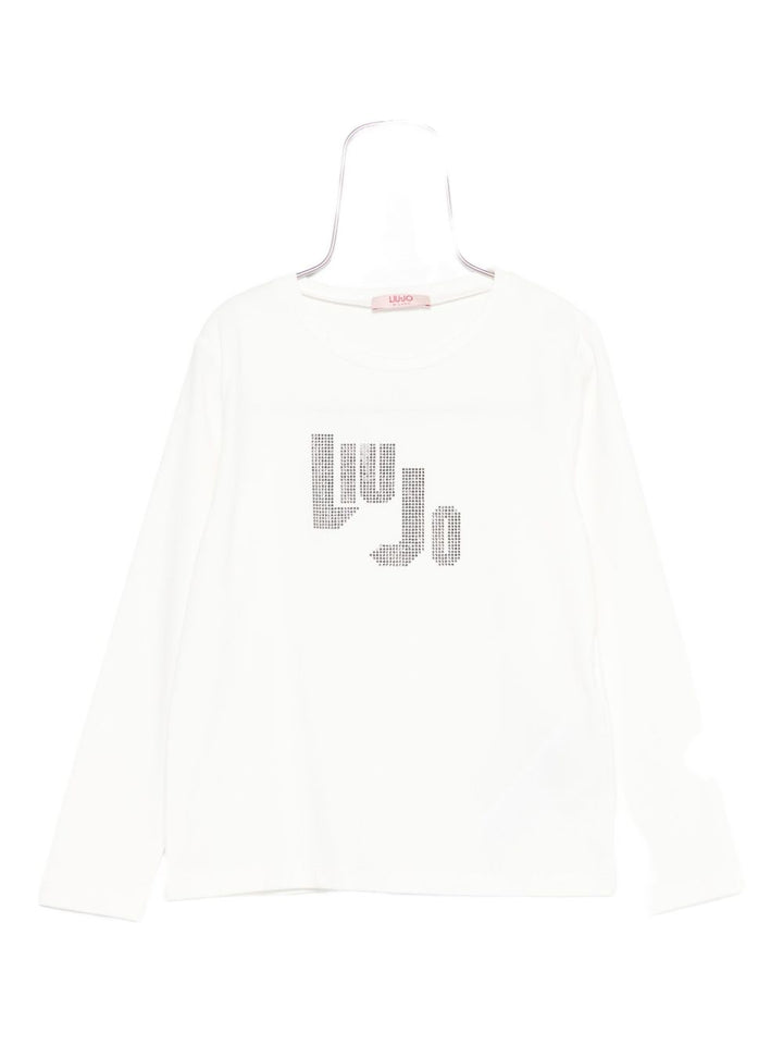 T-shirt bianca per bambina GF5080J0088 10602 Liu Jo 