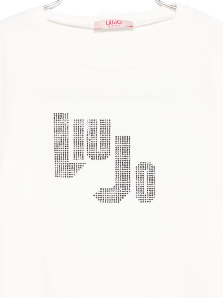 T-shirt bianca per bambina GF5080J0088 10602 Liu Jo 
