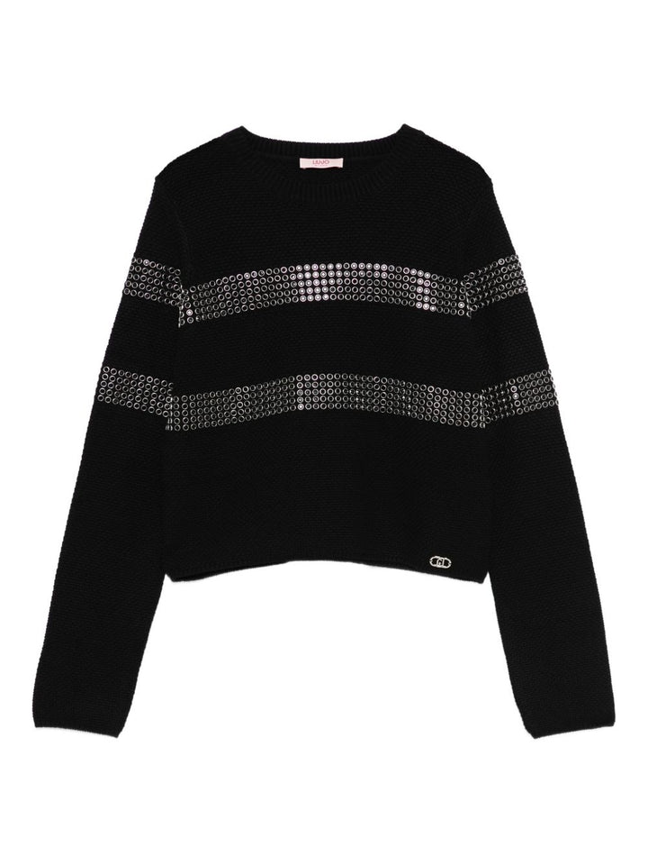 Maglione nero per bambina GF5088MA12P 22222 Liu Jo 