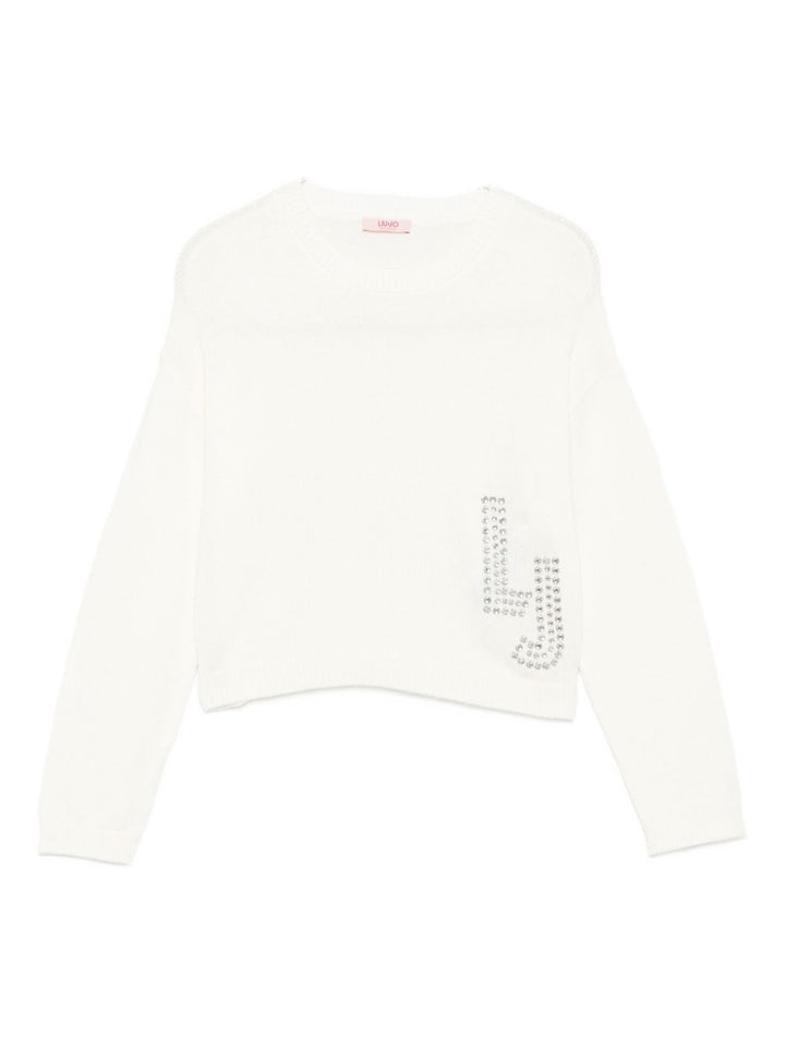 Maglione bianco per bambina GF5089MA51I 71322 Liu Jo 