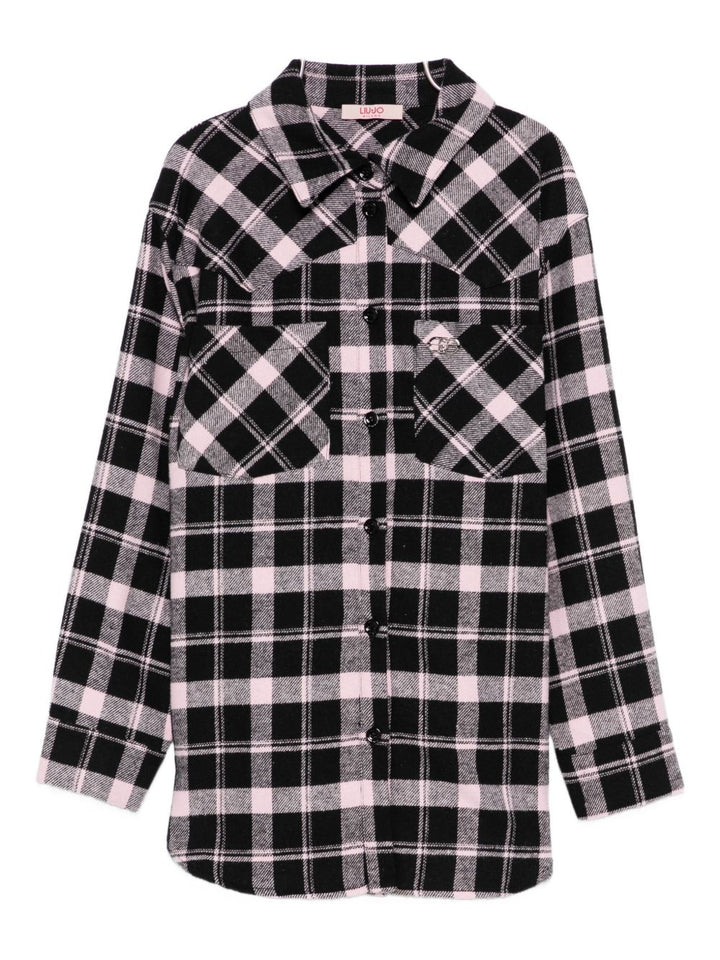 Camicia nera/bianca per bambina GF5137T088A P9009 Liu Jo 