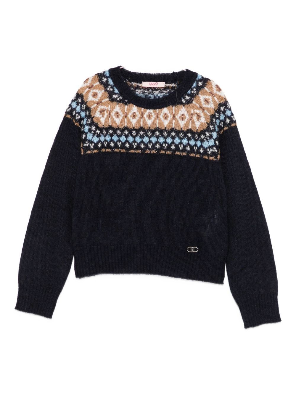 Maglione blu navy per bambino GF5171MA11R P9029 Liu Jo 