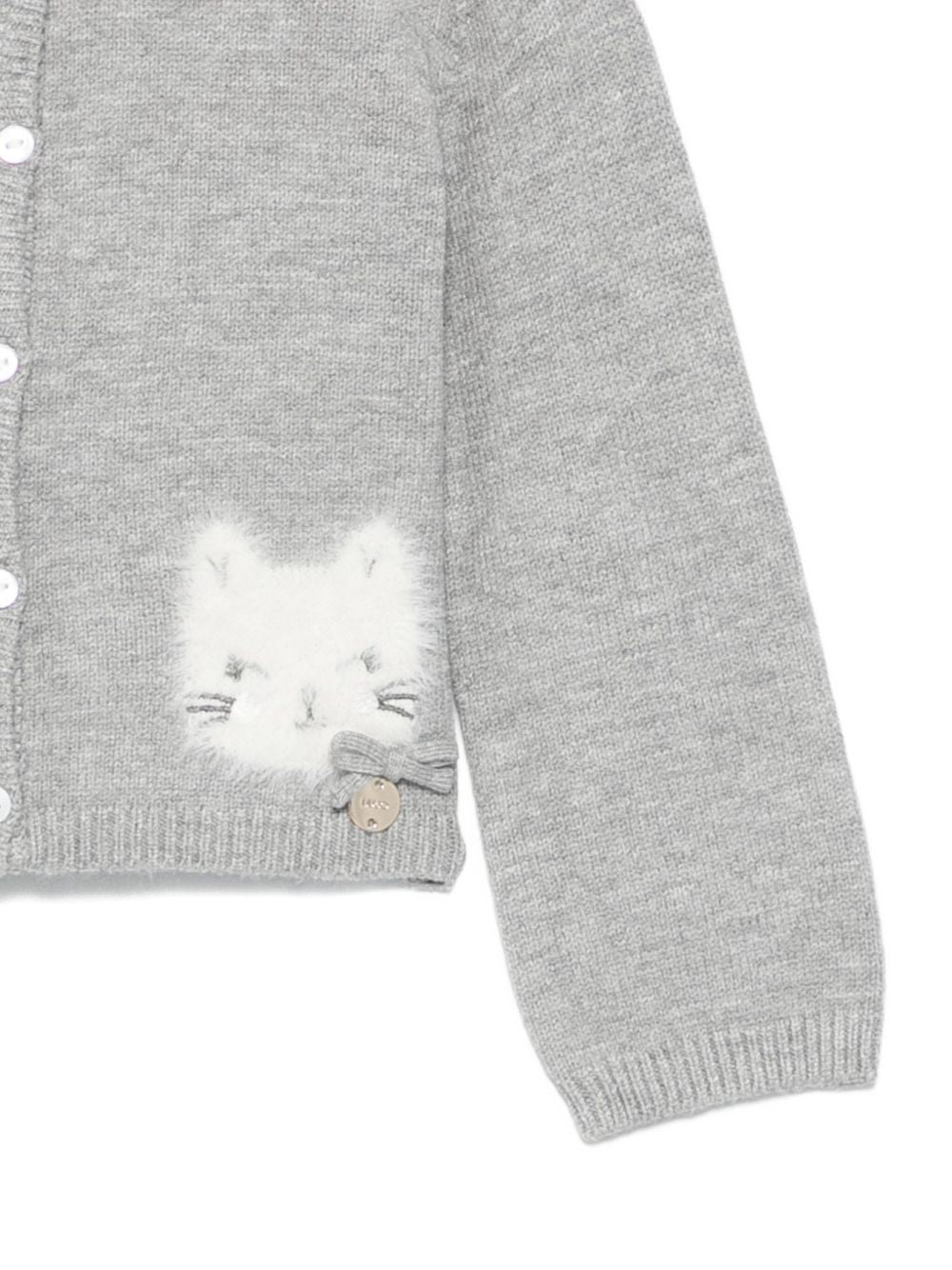 Cardigan grigio per neonata HF5010MA12P 02036 Liu Jo 