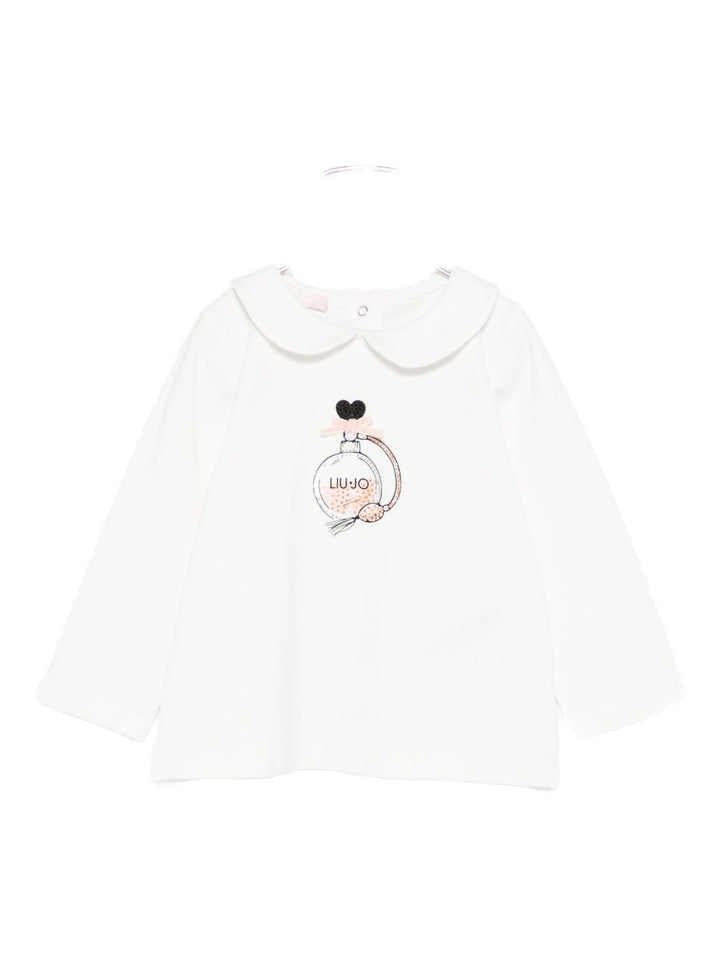 T-shit bianca per neonata HF5040J0088 M9738 Liu Jo 