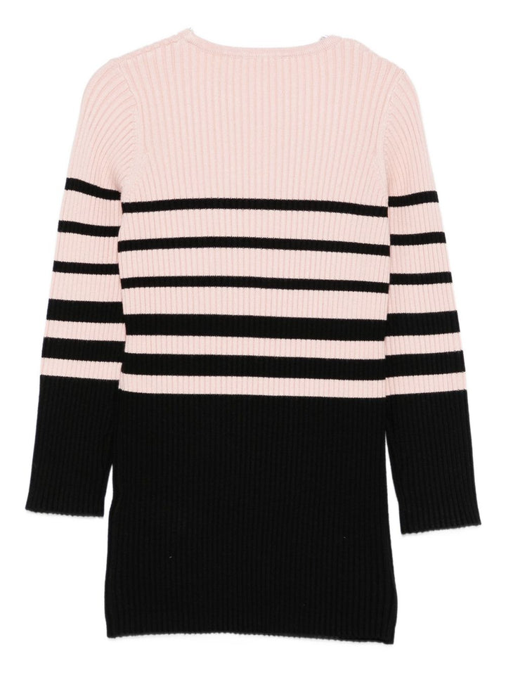 Abito rosa/nero per bambina KF5028MA12P B3482 Liu Jo 