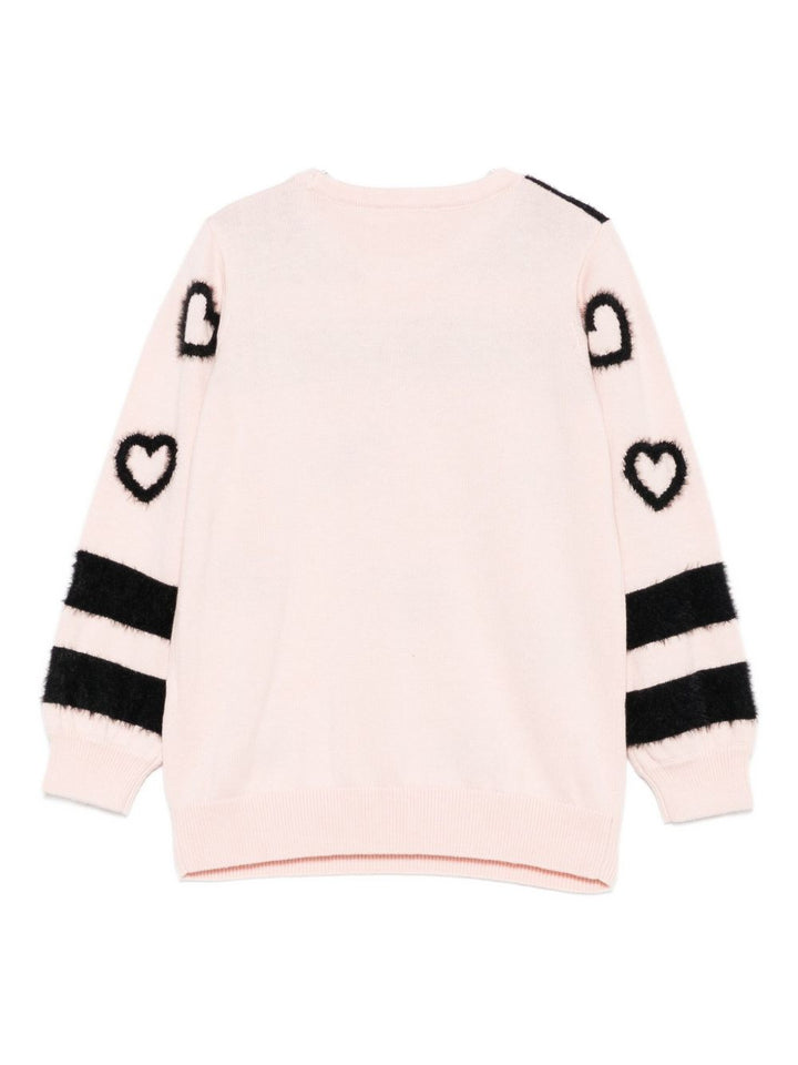Maglione rosa chiaro per bambina KF5032MA07E M9687 Liu Jo 