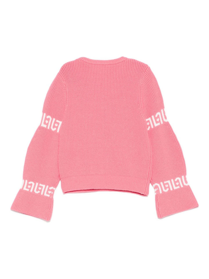Maglione rosa per bambina KF5092MA12P M9988 Liu Jo 
