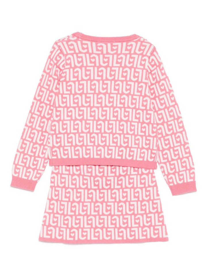 Completo sportivo rosa/bianco per bambina KF5094MA07E M9988 Liu Jo 
