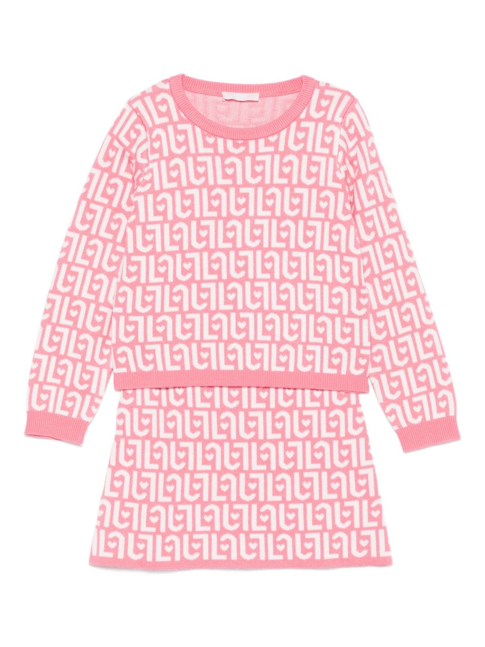 Completo sportivo rosa/bianco per bambina KF5094MA07E M9988 Liu Jo 