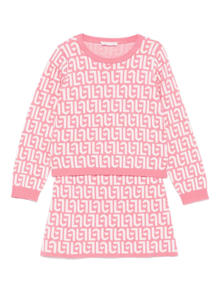 Completo sportivo rosa/bianco per bambina KF5094MA07E M9988 Liu Jo 