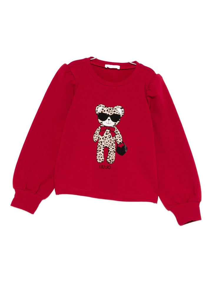 Felpa rossa per bambina KF5111F0724 91656 Liu Jo 
